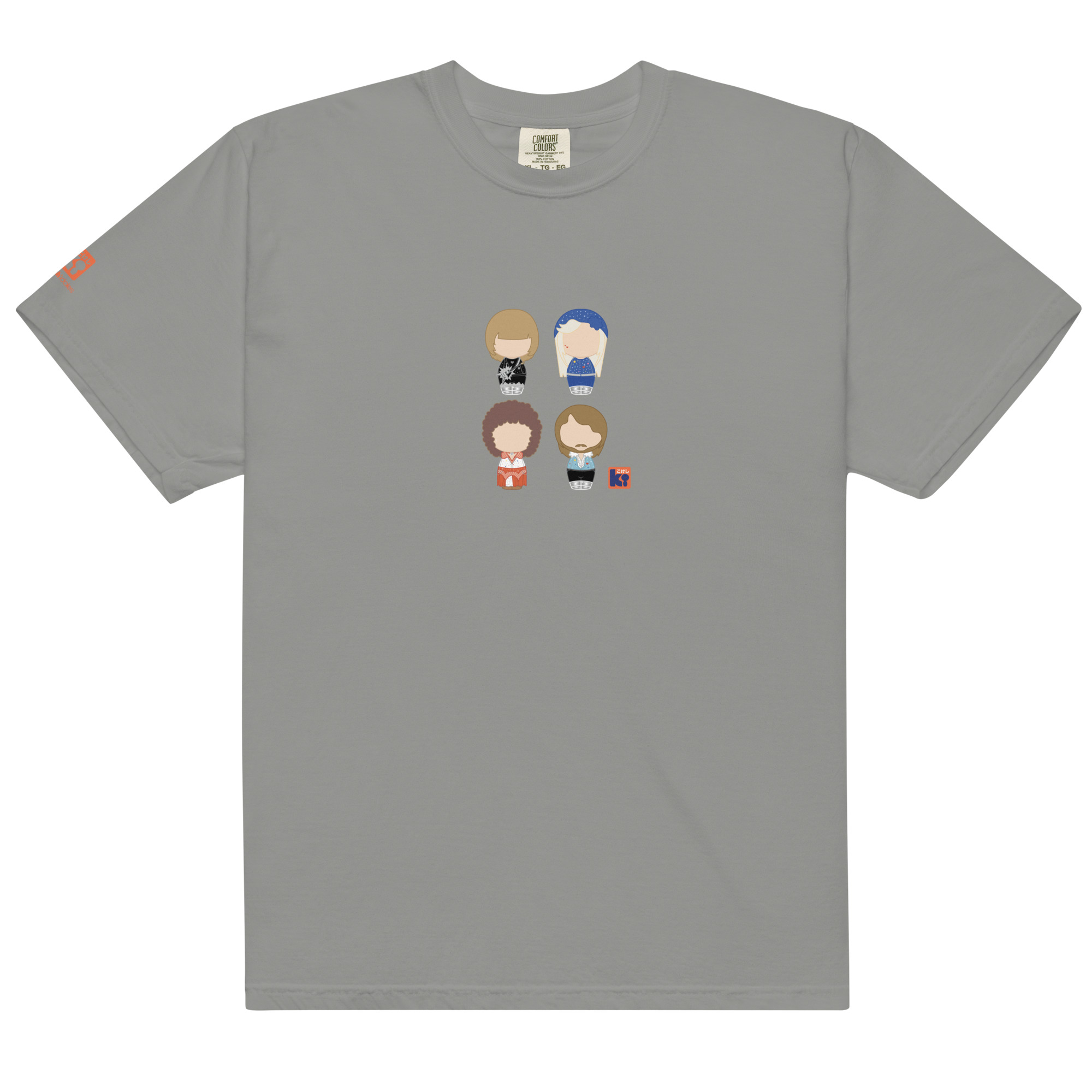 T-shirt gris inspiré du groupe ABBA Eurovision 1974