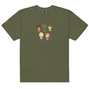 T-shirt kaki inspiré du dessin animé Scooby Doo