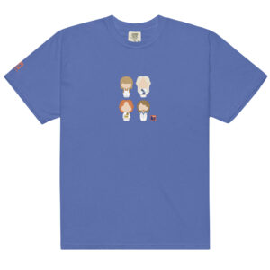 T-shirt bleu inspiré du groupe ABBA