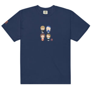 T-shirt marine inspiré du groupe ABBA Eurovision 1974