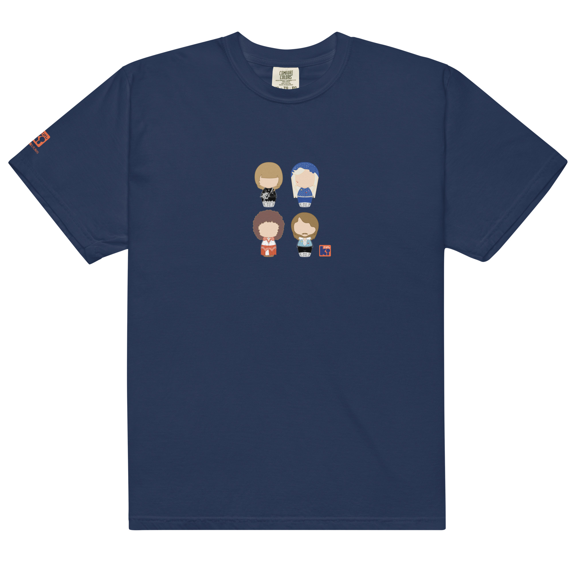 T-shirt marine inspiré du groupe ABBA Eurovision 1974