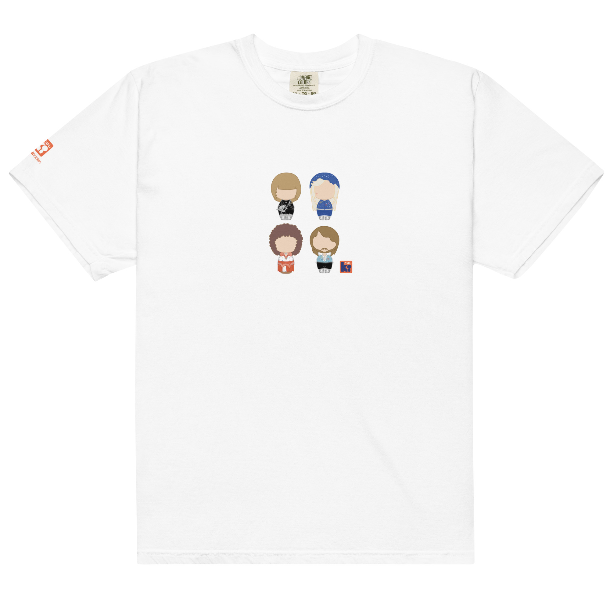 T-shirt blanc inspiré du groupe ABBA Eurovision 1974