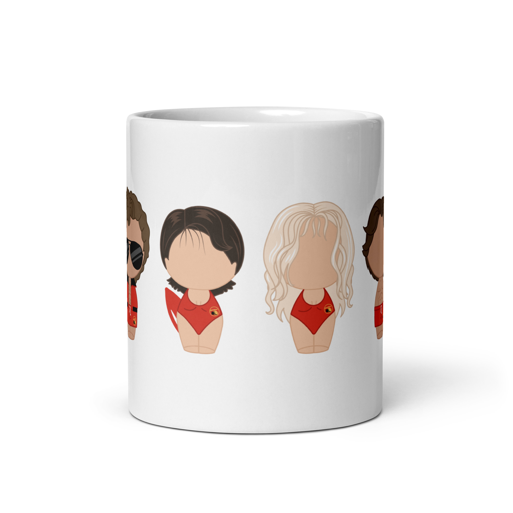 Mug blanc inspiré de la série TV Alerte à Malibu