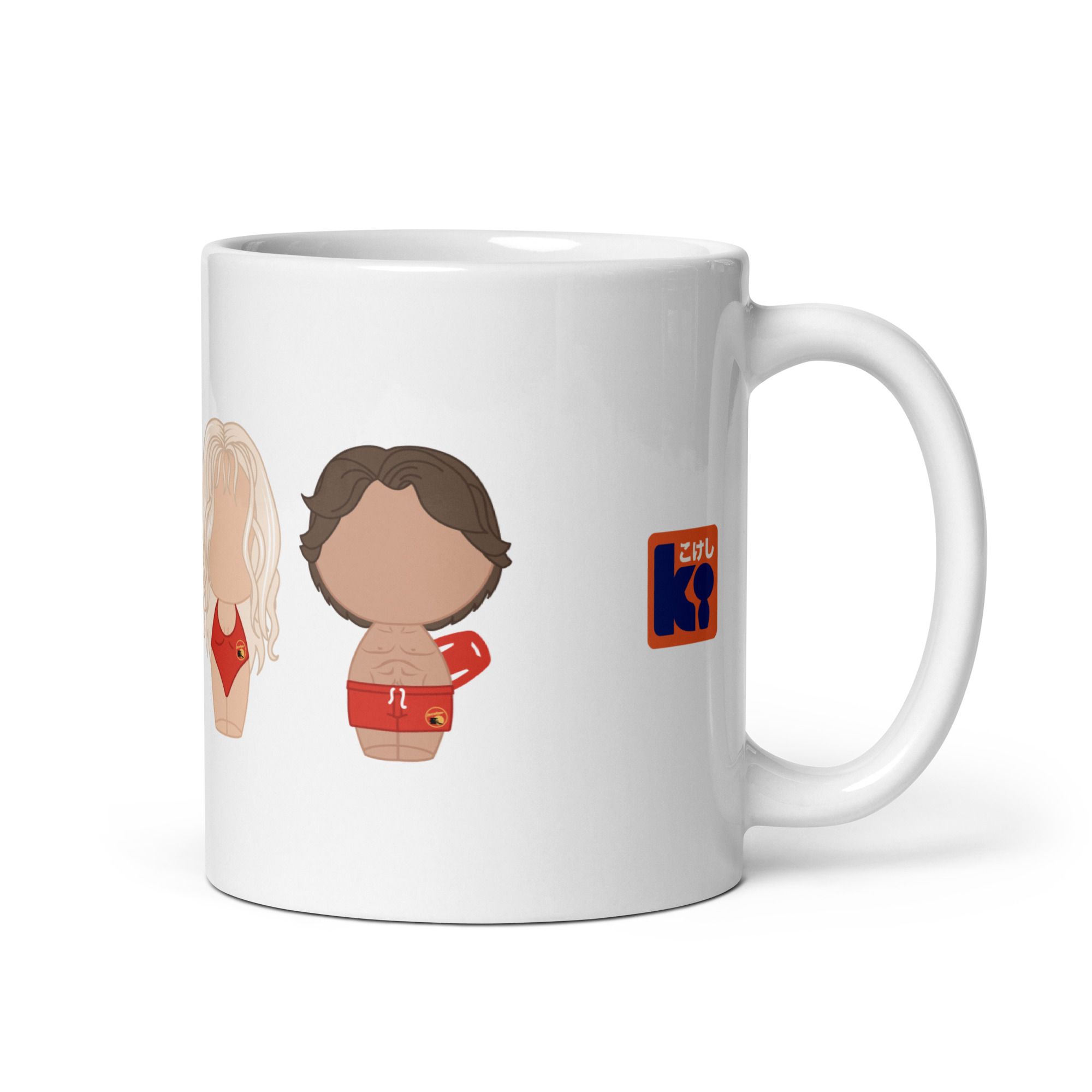 Mug blanc inspiré de la série TV Alerte à Malibu