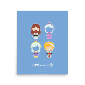 Affiche bleue inspirée de la série d’animation franco-japonaise Ulysse 31